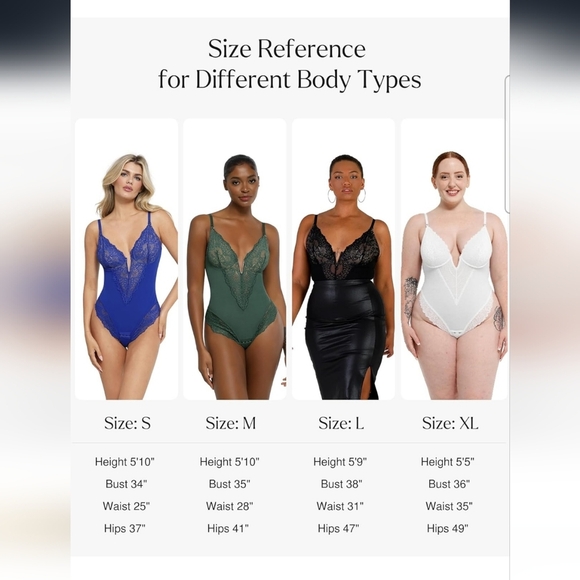 Popilush Yellow Lace V Neck Corset Shapewear Tummy Control Bodysuit Size XXL - Picture 5 of 11